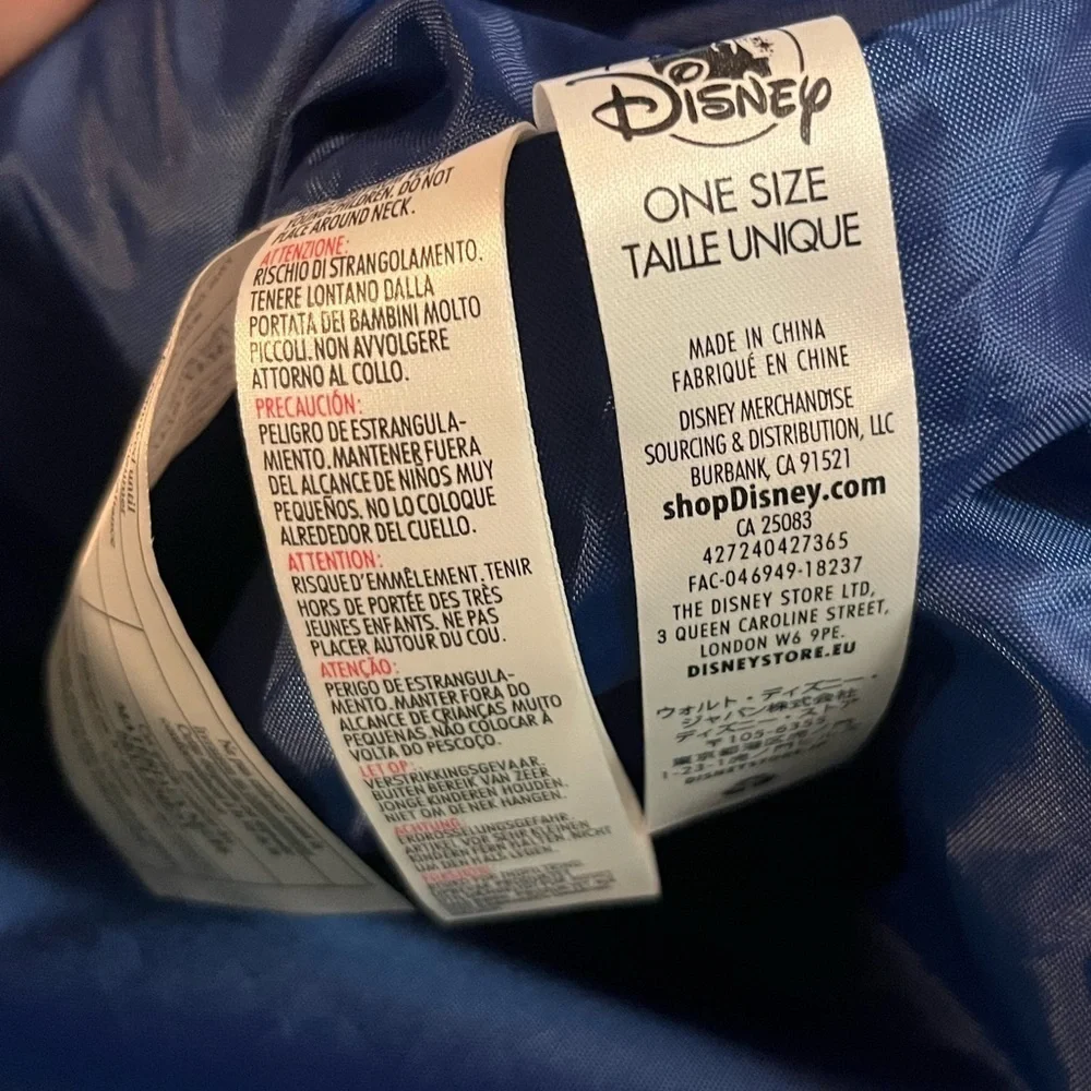 Disney Blue Fabric with Label